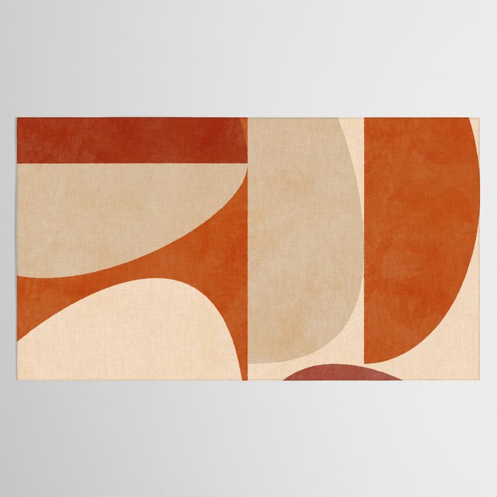 abstract retro shapes earthy 4 Tablecloth Gallery Image 2