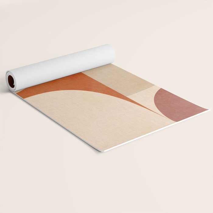 abstract retro shapes earthy 4 Yoga Mat Gallery Image 2
