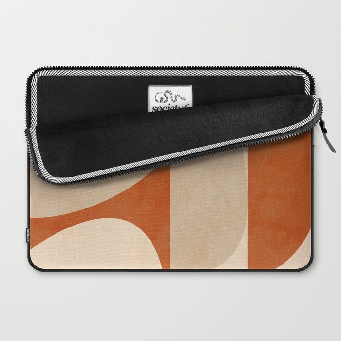 abstract retro shapes earthy 4 Laptop Sleeve Gallery Image 2