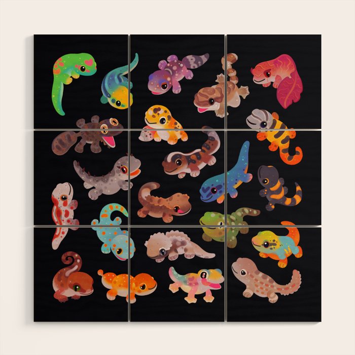 Gecko Wood Wall Art Gallery Image 1