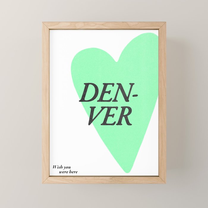Wish you were here - Denver Mini Art Print Gallery Image 1