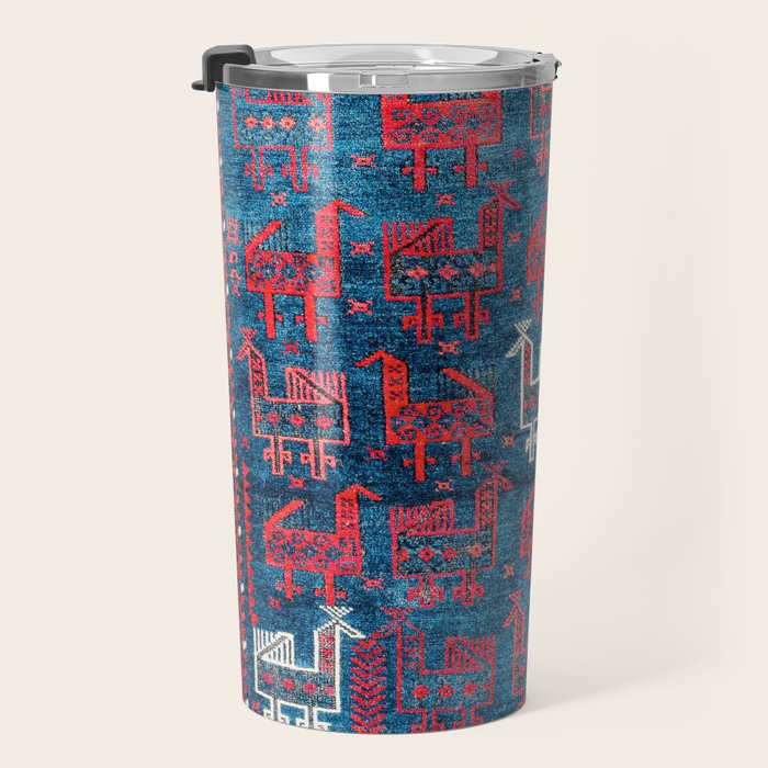 25 Peacocks Baluch Khorasan Persian Bag Face Print Travel Mug Gallery Image 3