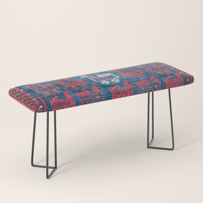 25 Peacocks Baluch Khorasan Persian Bag Face Print Bench Gallery Image 1