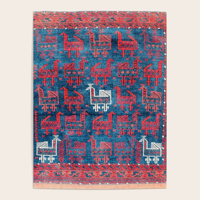 25 Peacocks Baluch Khorasan Persian Bag Face Print Poster Gallery Image 4