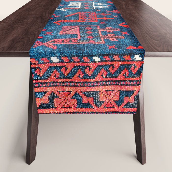25 Peacocks Baluch Khorasan Persian Bag Face Print Table Runner Gallery Image 1