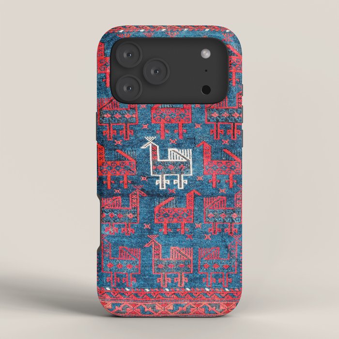 25 Peacocks Baluch Khorasan Persian Bag Face Print iPhone Case Gallery Image 4