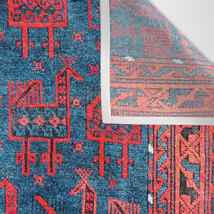 25 Peacocks Baluch Khorasan Persian Bag Face Print Wall Tapestry Gallery Image 3