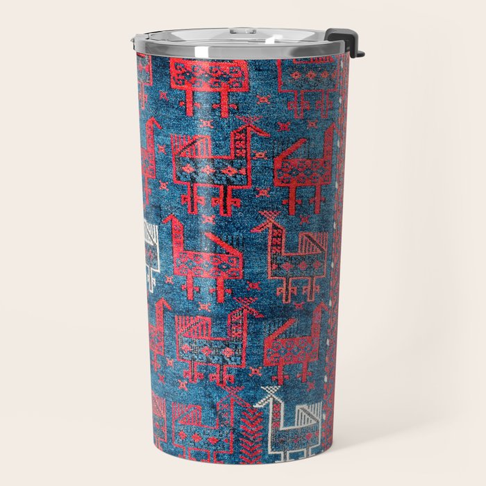 25 Peacocks Baluch Khorasan Persian Bag Face Print Travel Mug Gallery Image 2