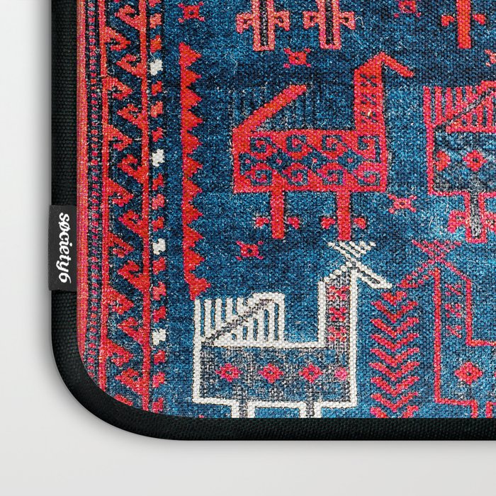 25 Peacocks Baluch Khorasan Persian Bag Face Print Laptop Sleeve Gallery Image 3