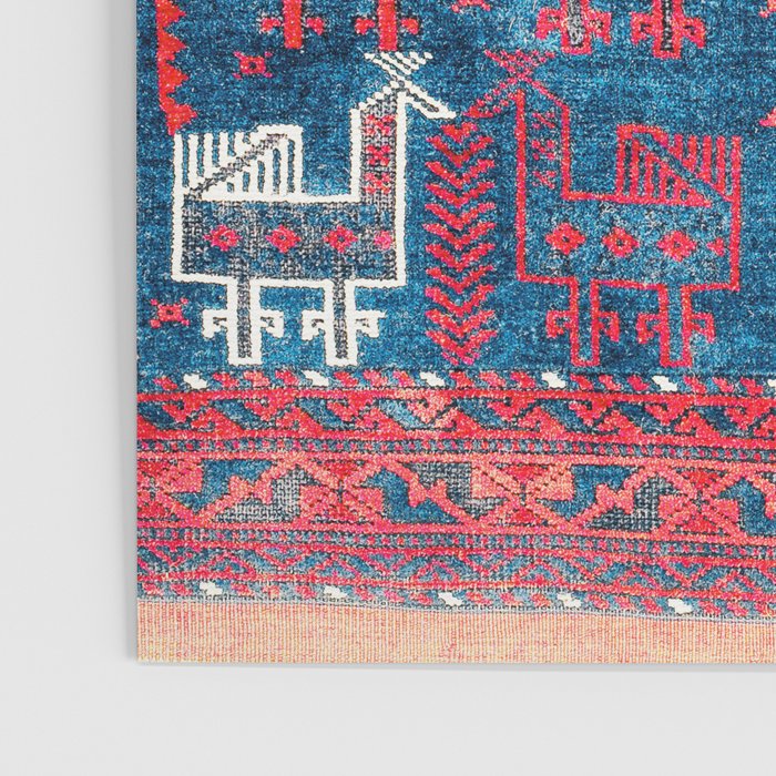 25 Peacocks Baluch Khorasan Persian Bag Face Print Poster Gallery Image 3