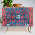 25 Peacocks Baluch Khorasan Persian Bag Face Print Credenza Gallery Image 1