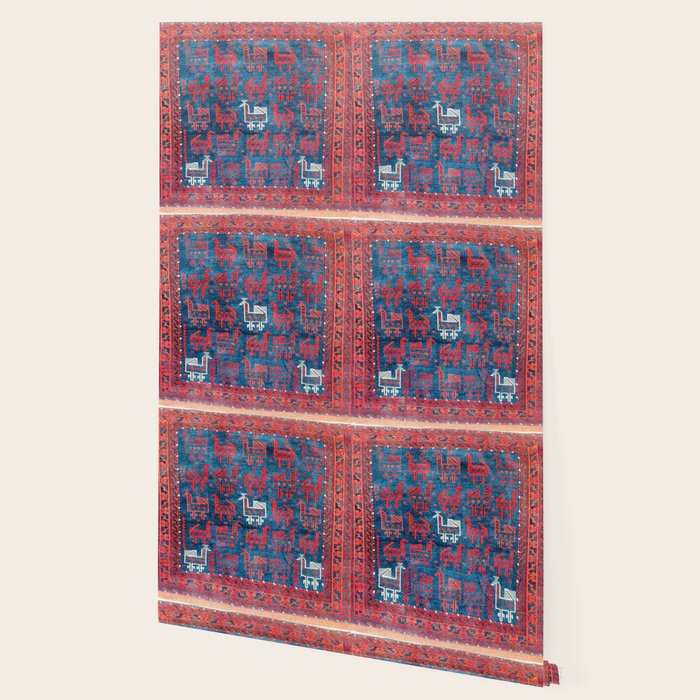25 Peacocks Baluch Khorasan Persian Bag Face Print Wallpaper Gallery Image 2