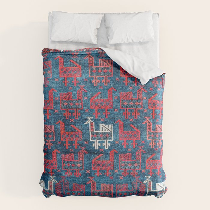 25 Peacocks Baluch Khorasan Persian Bag Face Print Duvet Cover Gallery Image 6