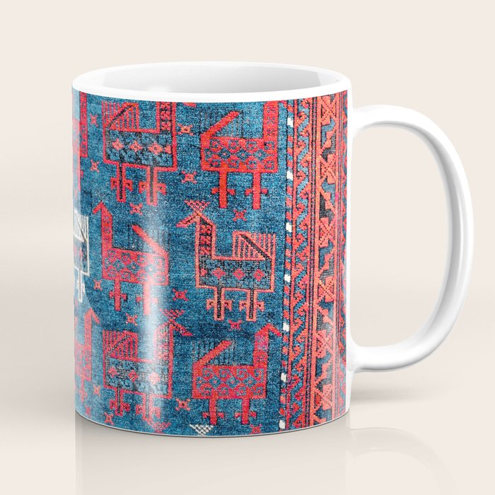 25 Peacocks Baluch Khorasan Persian Bag Face Print Coffee Mug Gallery Image 1
