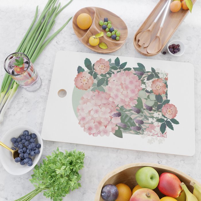 Summer Garden Window Cutting Board Gallery Image 2