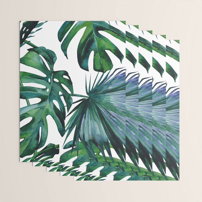 Tropical Palm Leaves Classic II Wrapping Paper Gallery Image 3