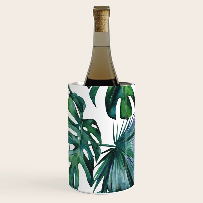 Tropical Palm Leaves Classic II Wine Chiller Gallery Image 1