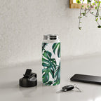Tropical Palm Leaves Classic II Water Bottle Gallery Image 4