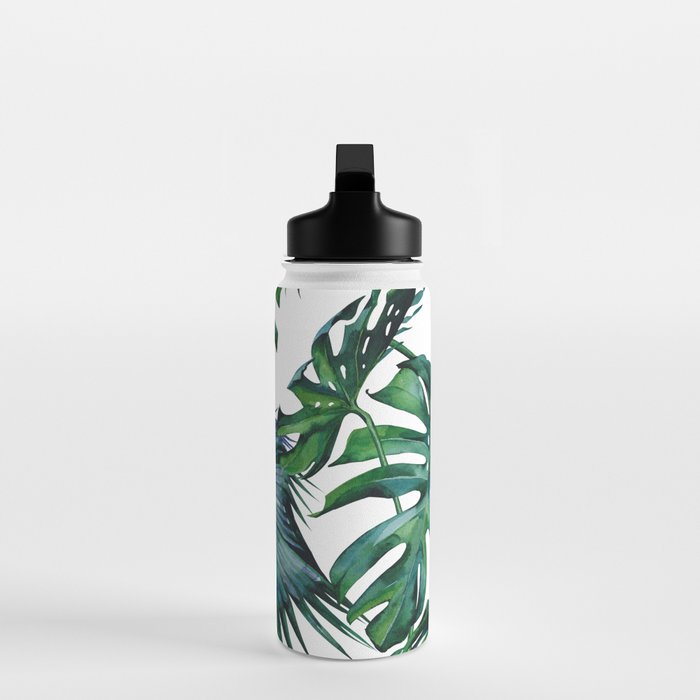 Tropical Palm Leaves Classic II Water Bottle Gallery Image 3