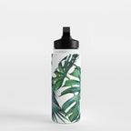 Tropical Palm Leaves Classic II Water Bottle Gallery Image 3