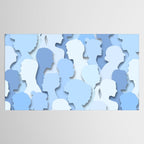 Diverse people paper cut crowd pattern Tablecloth Gallery Image 2
