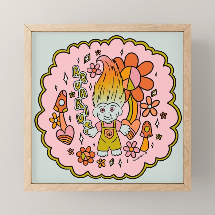 Aquarius Troll Mini Art Print Gallery Image 1