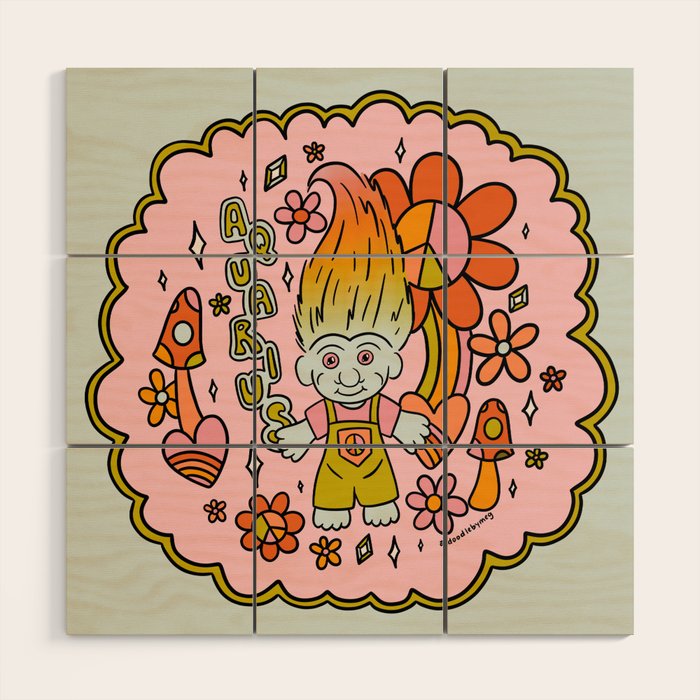 Aquarius Troll Wood Wall Art Gallery Image 1