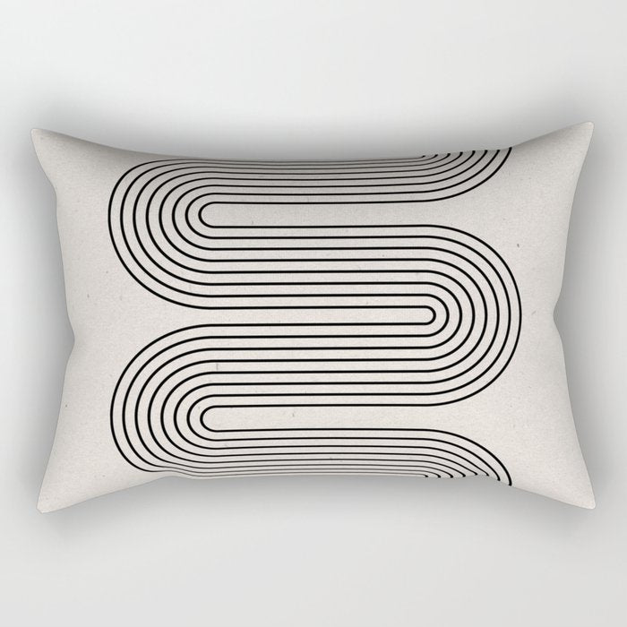 Beige Soft Organic Texture Modern Rectangular Pillow Gallery Image 1