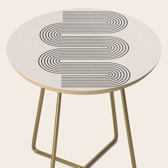 Beige Soft Organic Texture Modern Side Table Gallery Image 2
