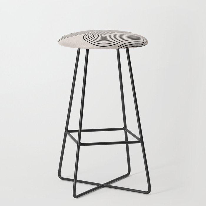Beige Soft Organic Texture Modern Stool Gallery Image 1