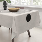 Beige Soft Organic Texture Modern Tablecloth Gallery Image 3