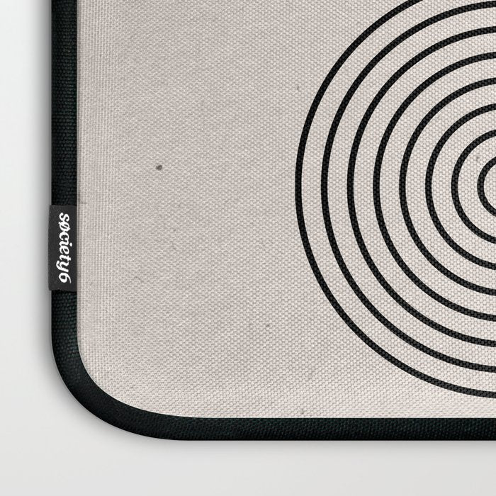 Beige Soft Organic Texture Modern Laptop Sleeve Gallery Image 3