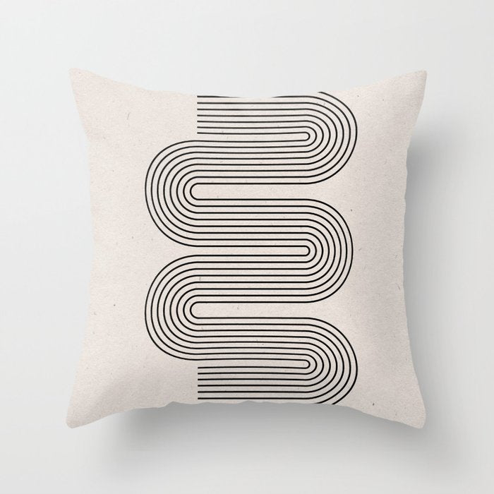 Beige Soft Organic Texture Modern Throw Pillow Gallery Image 1