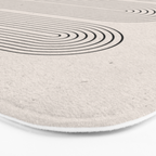 Beige Soft Organic Texture Modern Bath Mat Gallery Image 3