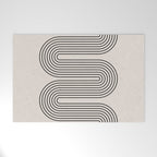 Beige Soft Organic Texture Modern Welcome Mat Gallery Image 1