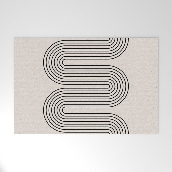 Beige Soft Organic Texture Modern Welcome Mat Gallery Image 1