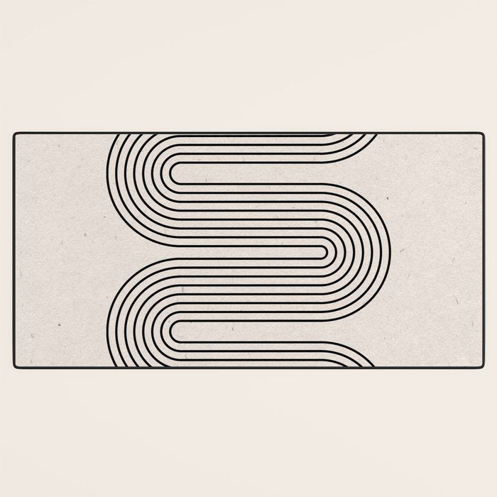 Beige Soft Organic Texture Modern Desk Mat Gallery Image 3