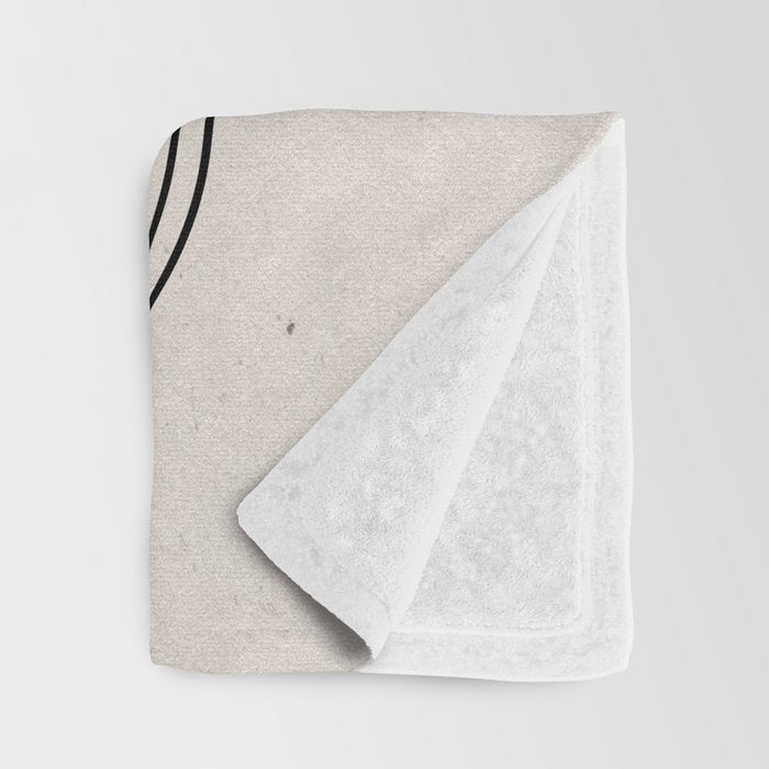Beige Soft Organic Texture Modern Throw Blanket Gallery Image 3