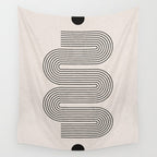 Beige Soft Organic Texture Modern Wall Tapestry Gallery Image 4