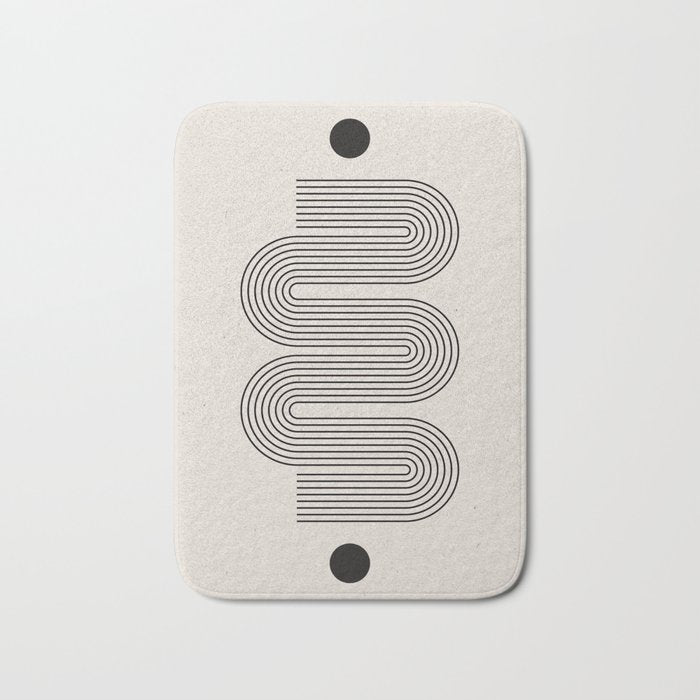 Beige Soft Organic Texture Modern Bath Mat Gallery Image 1