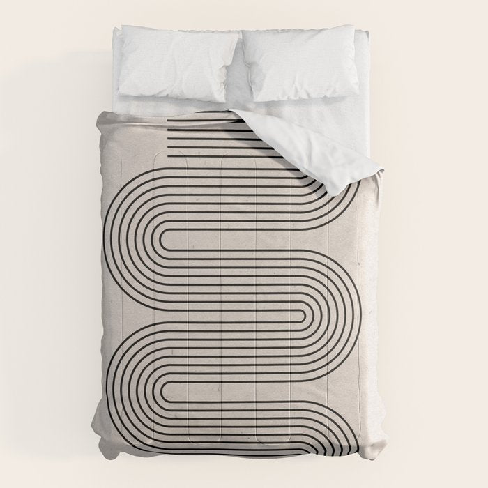 Beige Soft Organic Texture Modern Comforter Gallery Image 6