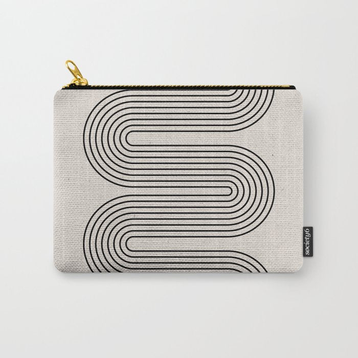 Beige Soft Organic Texture Modern Carry All Pouch Gallery Image 1
