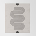 Beige Soft Organic Texture Modern Throw Blanket Gallery Image 2