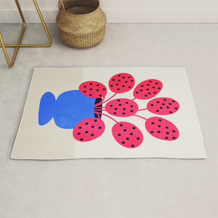 Blueberry Vase & French Fuchsia Leaves: Vases & Stuff 03 Rug Gallery Image 1