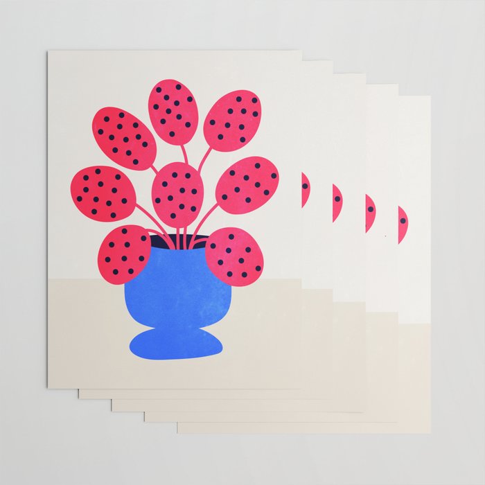 Blueberry Vase & French Fuchsia Leaves: Vases & Stuff 03 Wrapping Paper Gallery Image 3