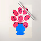 Blueberry Vase & French Fuchsia Leaves: Vases & Stuff 03 Wrapping Paper Gallery Image 1