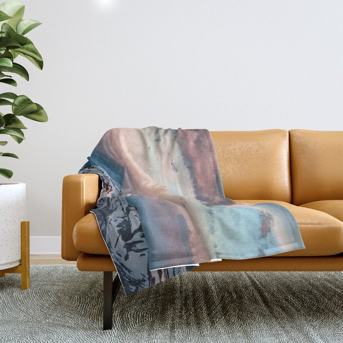 Mountain Sunset - Nature Photography Throw Blanket Gallery Image 1