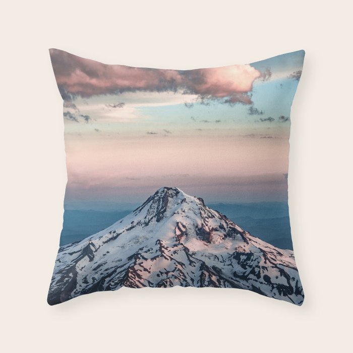 Mountain Sunset - Nature Photography Throw Pillow Gallery Image 1