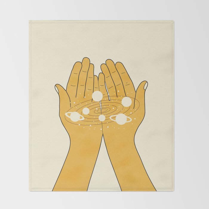 Universe in My Hands Throw Blanket Gallery Image 2
