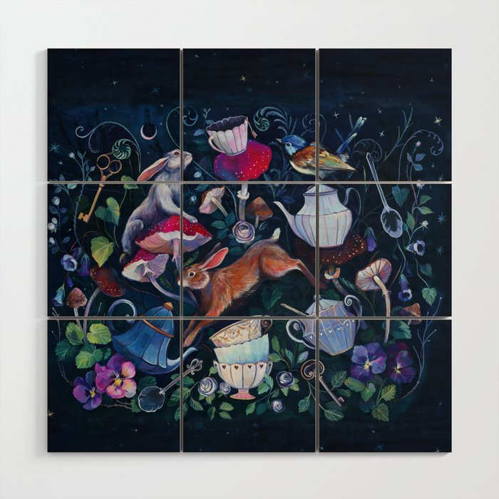 Wonderland Tea Party Wood Wall Art Gallery Image 1
